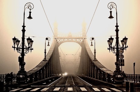 Fog Bridge, Budapest, Hungary